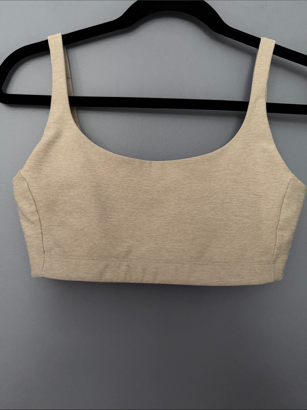 Outdoor Voices Double Time Bra Medium Dove Cream Square Scoop Sports Bra